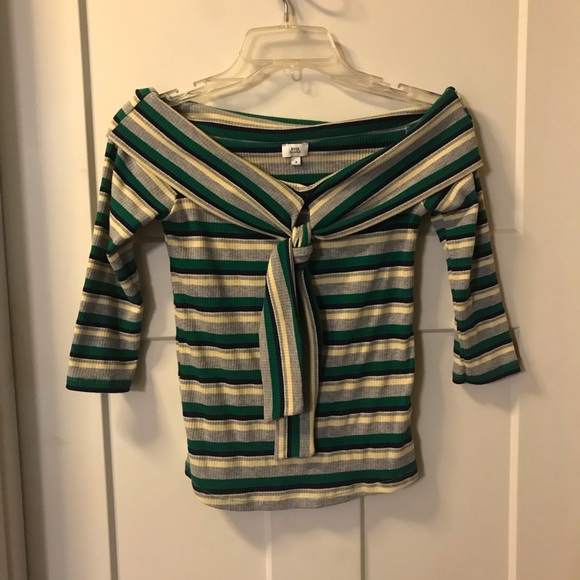 River Island Tie Front off the Shoulder Top - Picture 4 of 6